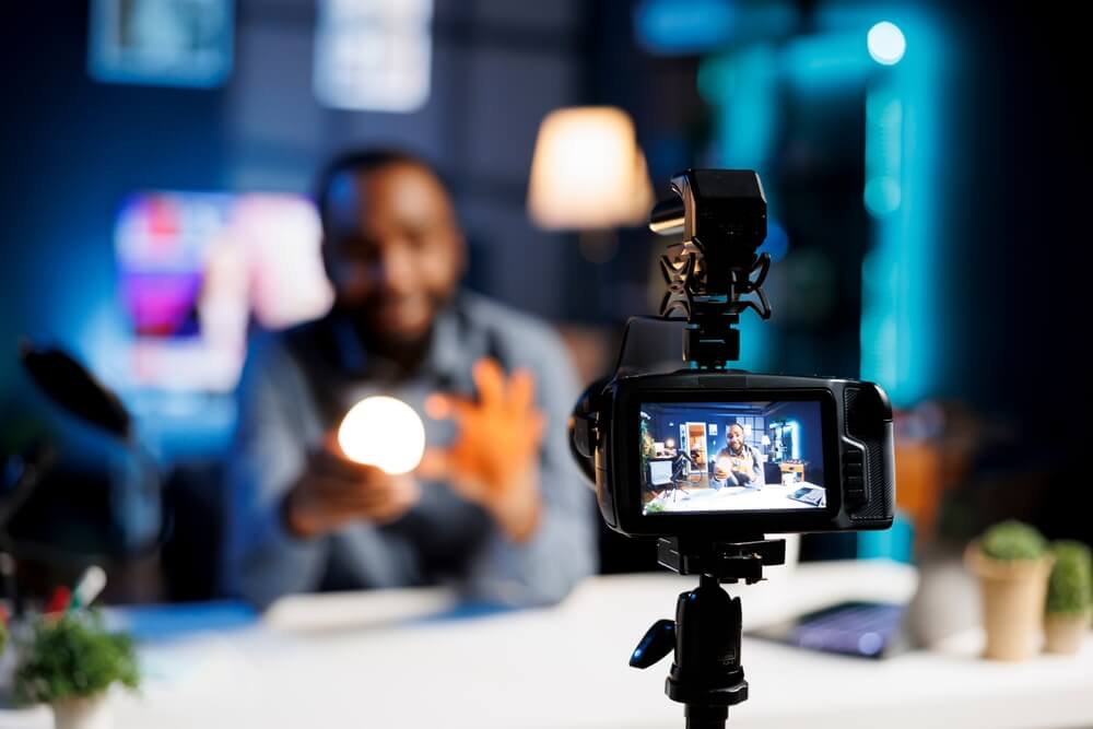 Focus,On,Professional,Camera,Used,For,Recording,Internet,Show,About influencer marketing